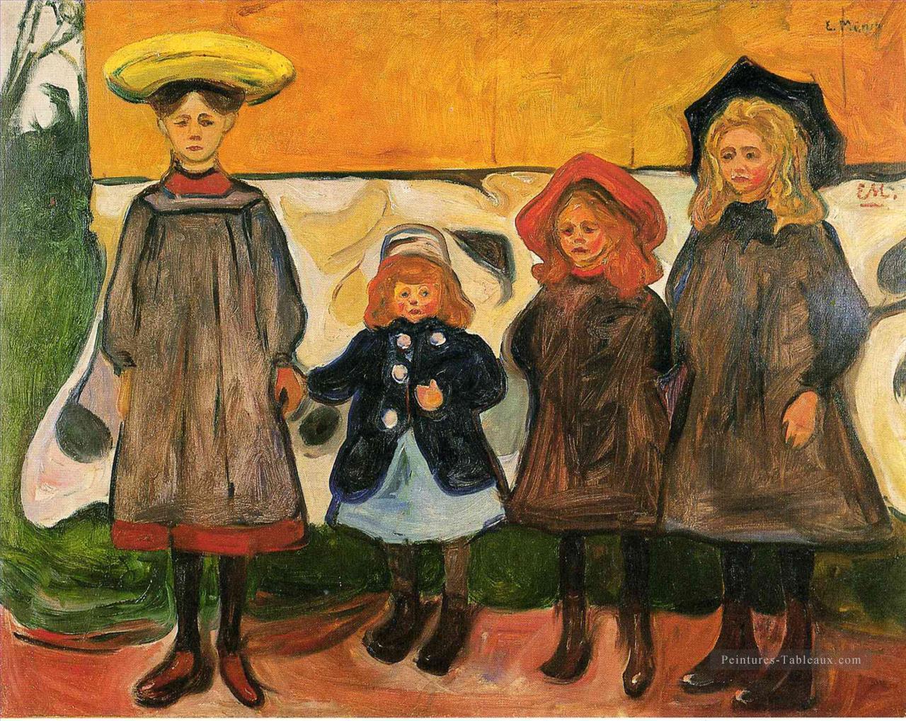 quatre filles dans arsgardstrand 1903 Edvard Munch Peintures à l'huile